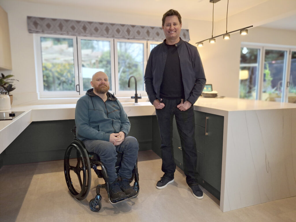 Homeowner Ben White with George Clarke
